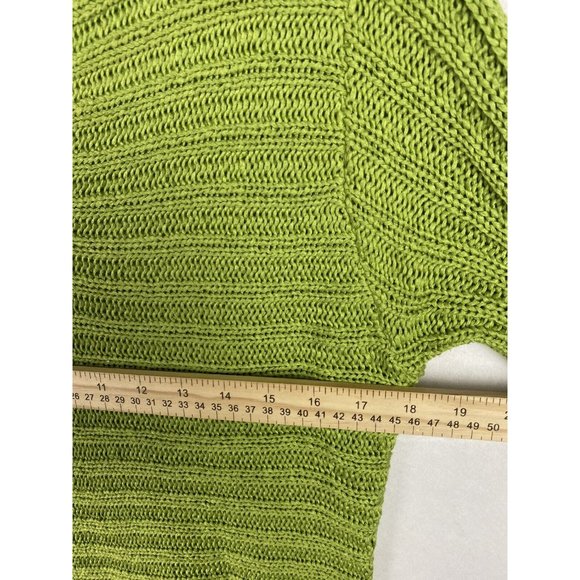 Per Una Women’s Large Green V-Neck Sweater Made In Italy - Picture 8 of 10